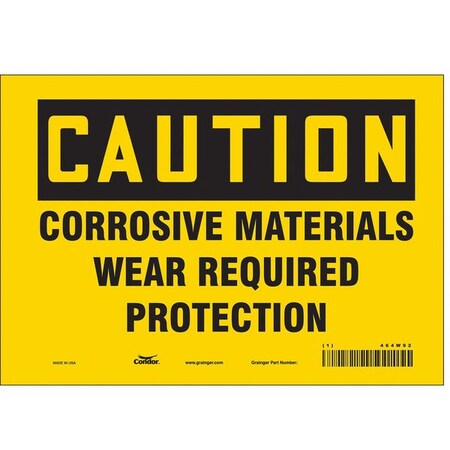 Condor Safety Sign, 7 in Height, 10 in Width, Vinyl, Vertical Rectangle, English, 464W92 464W92