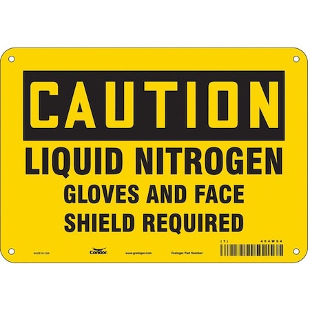 Condor Safety Sign, 7 in Height, 10 in Width, Aluminum, Vertical Rectangle, English, 464W94 464W94