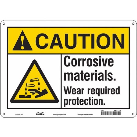 Condor Safety Sign, 10 in Height, 14 in Width, Aluminum, Horizontal Rectangle, English, 464X76 464X76