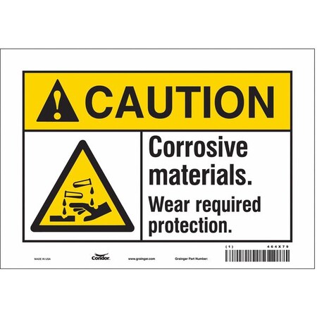 Condor Safety Sign, 7 in Height, 10 in Width, Vinyl, Vertical Rectangle, English, 464X79 464X79