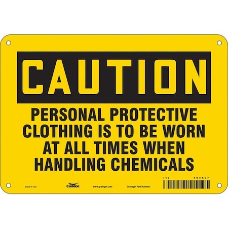 Condor Safety Sign, 7 in Height, 10 in Width, Aluminum, Vertical Rectangle, English, 464X07 464X07