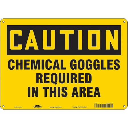 Condor Safety Sign, 10 in Height, 14 in Width, Polyethylene, Horizontal Rectangle, English, 464X17 464X17