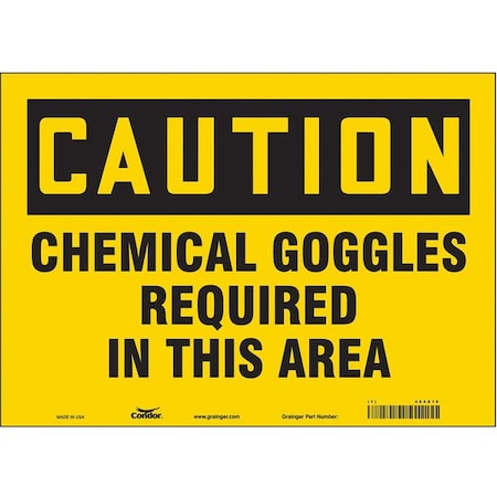 Condor Safety Sign, 10 in Height, 14 in Width, Vinyl, Horizontal Rectangle, English, 464X19 464X19