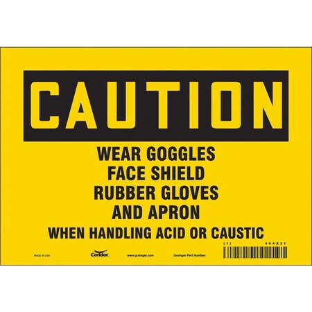 Condor Safety Sign, 7 in Height, 10 in Width, Vinyl, Vertical Rectangle, English, 464X31 464X31