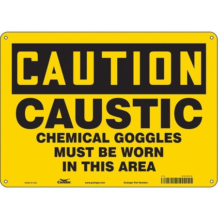 Condor Safety Sign, 10 in Height, 14 in Width, Polyethylene, Horizontal Rectangle, English, 464X42 464X42
