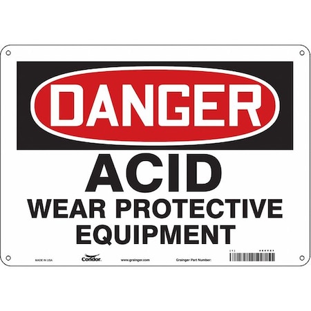 Condor Safety Sign, 10 in Height, 14 in Width, Aluminum, Horizontal Rectangle, English, 464Y81 464Y81