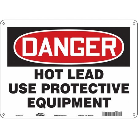 Condor Safety Sign, 10 in Height, 14 in Width, Aluminum, Horizontal Rectangle, English, 464Y93 464Y93