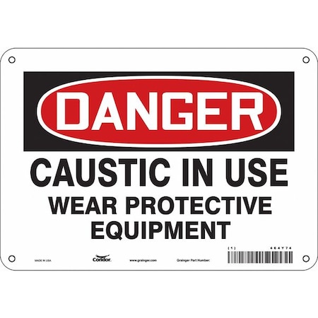 Condor Safety Sign, 7 in Height, 10 in Width, Aluminum, Vertical Rectangle, English, 464Y74 464Y74