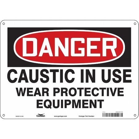 Condor Safety Sign, 10 in Height, 14 in Width, Aluminum, Horizontal Rectangle, English, 464Y75 464Y75