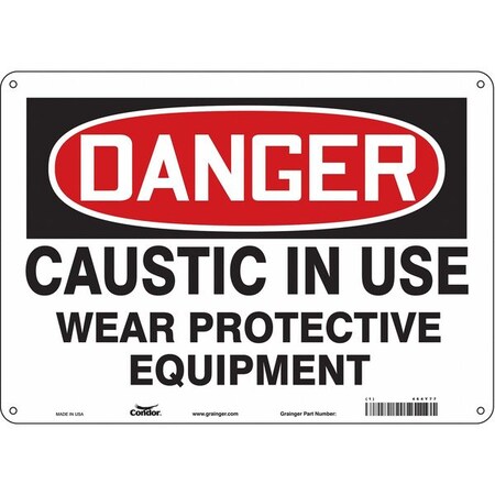 Condor Safety Sign, 10 in Height, 14 in Width, Polyethylene, Horizontal Rectangle, English, 464Y77 464Y77