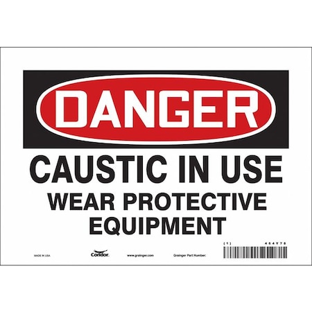 Condor Safety Sign, 7 in Height, 10 in Width, Vinyl, Vertical Rectangle, English, 464Y78 464Y78