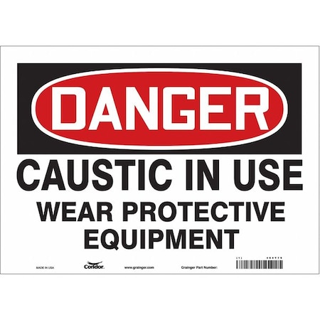 Condor Safety Sign, 10 in Height, 14 in Width, Vinyl, Horizontal Rectangle, English, 464Y79 464Y79
