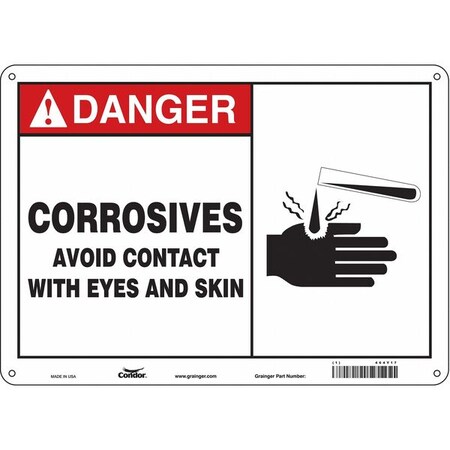 Condor Safety Sign, 10 in Height, 14 in Width, Aluminum, Horizontal Rectangle, English, 464Y17 464Y17