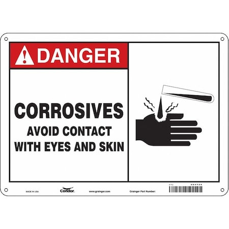Condor Safety Sign, 10 in Height, 14 in Width, Polyethylene, Horizontal Rectangle, English, 464Y20 464Y20