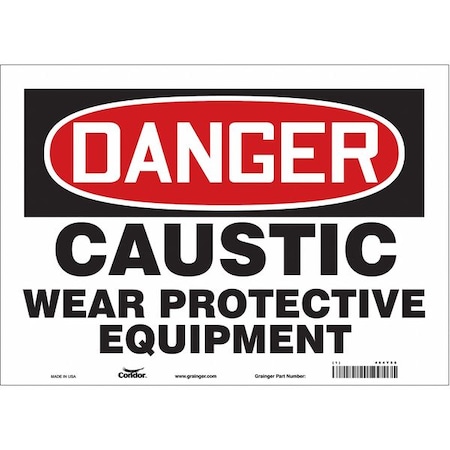 Condor Safety Sign, 10 in Height, 14 in Width, Vinyl, Horizontal Rectangle, English, 464Y56 464Y56