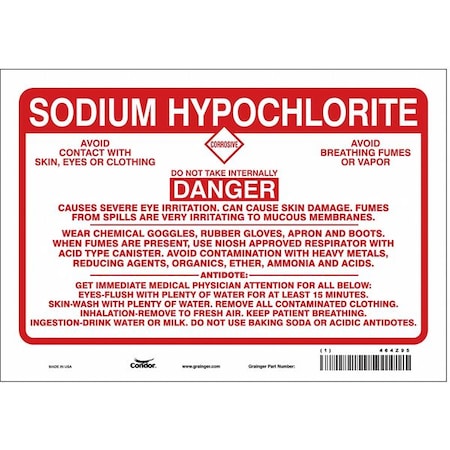 Condor Safety Sign, 7 in Height, 10 in Width, Vinyl, Vertical Rectangle, English, 464Z95 464Z95