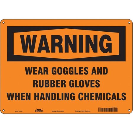 Condor Safety Sign, 10 in Height, 14 in Width, Aluminum, Horizontal Rectangle, English, 464Z98 464Z98