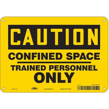 Condor Safety Sign, 7 in Height, 10 in Width, Polyethylene, Vertical Rectangle, English, 465G85 465G85