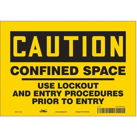 Condor Safety Sign, 7 in Height, 10 in Width, Vinyl, Vertical Rectangle, English, 465G95 465G95