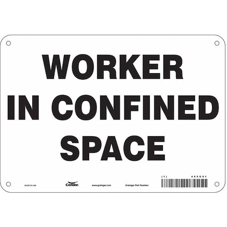 Condor Safety Sign, 7 in Height, 10 in Width, Aluminum, Vertical Rectangle, English, 465G01 465G01