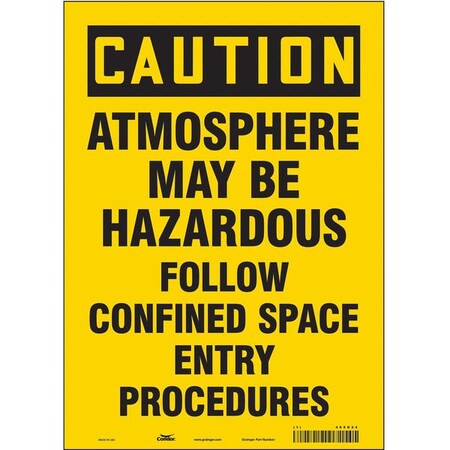 Condor Safety Sign, 14 in Height, 10 in Width, Vinyl, Vertical Rectangle, English, 465G24 465G24