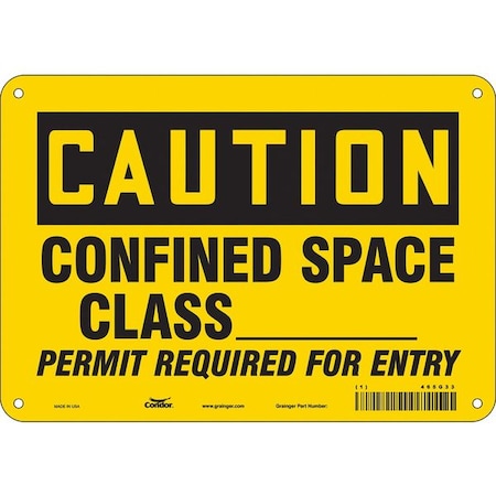 Condor Safety Sign, 7 in Height, 10 in Width, Aluminum, Vertical Rectangle, English, 465G33 465G33