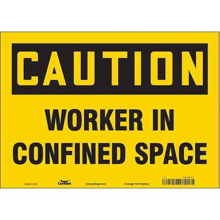Condor Safety Sign, 10 in Height, 14 in Width, Vinyl, Horizontal Rectangle, English, 465H21 465H21