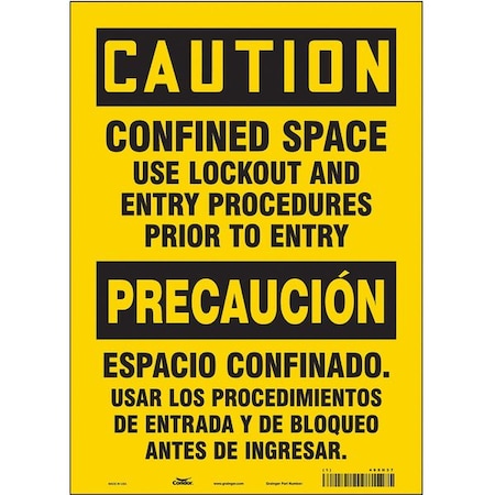 Condor Safety Sign, 10" H, 14" W, Vinyl, 465H37 465H37