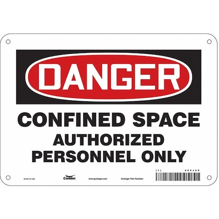 Condor Safety Sign, 7 in Height, 10 in Width, Aluminum, Vertical Rectangle, English, 465J49 465J49