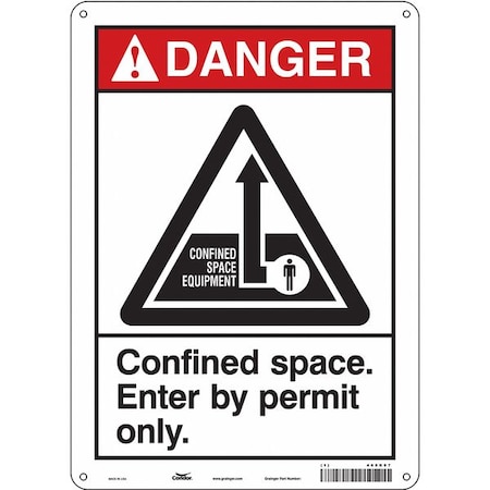 Condor Safety Sign, 14 in Height, 10 in Width, Aluminum, Vertical Rectangle, English, 465K87 465K87
