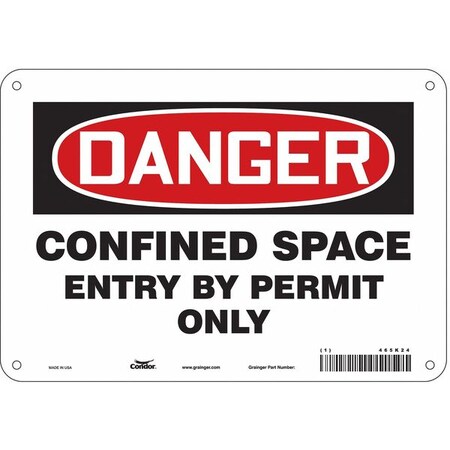 Condor Safety Sign, 7 in Height, 10 in Width, Aluminum, Vertical Rectangle, English, 465K24 465K24