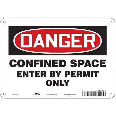 Condor Safety Sign, 7 in Height, 10 in Width, Polyethylene, Vertical Rectangle, English, 465K36 465K36