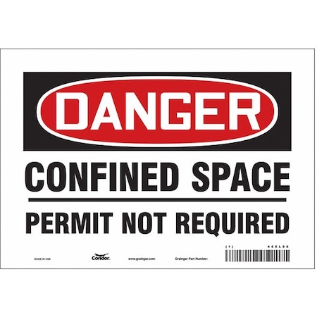 Condor Safety Sign, 7 in Height, 10 in Width, Vinyl, Vertical Rectangle, English, 465L96 465L96