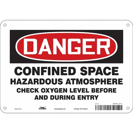 Condor Safety Sign, 7 in Height, 10 in Width, Aluminum, Vertical Rectangle, English, 465L21 465L21