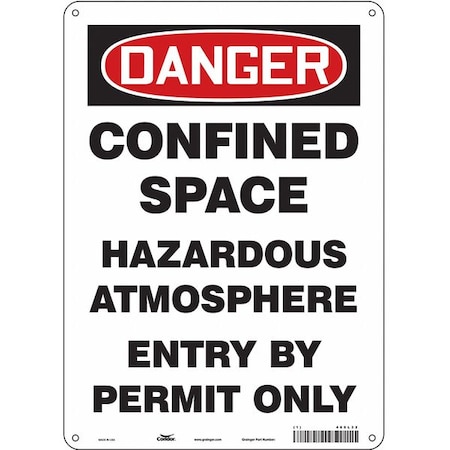 Condor Safety Sign, 14 in Height, 10 in Width, Aluminum, Vertical Rectangle, English, 465L32 465L32