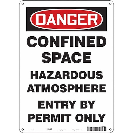 Condor Safety Sign, 14 in Height, 10 in Width, Polyethylene, Vertical Rectangle, English, 465L37 465L37