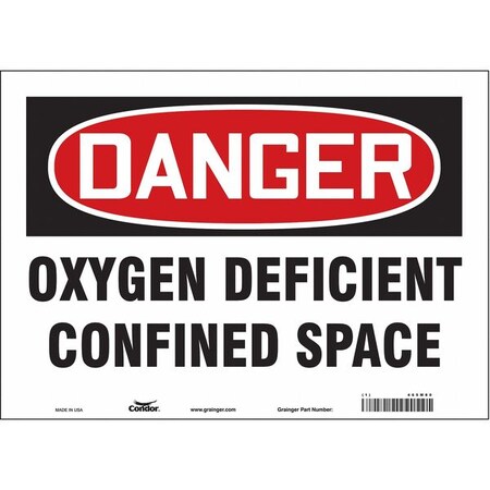 Condor Safety Sign, 10 in Height, 14 in Width, Vinyl, Horizontal Rectangle, English, 465M80 465M80