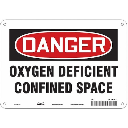 Condor Safety Sign, 7 in Height, 10 in Width, Aluminum, Vertical Rectangle, English, 465M73 465M73