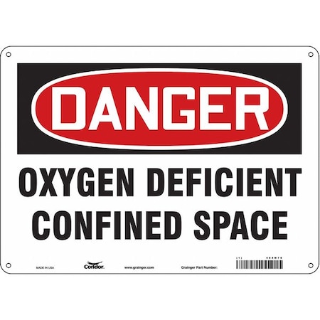 Condor Safety Sign, 10 in Height, 14 in Width, Polyethylene, Horizontal Rectangle, English, 465M78 465M78