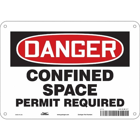 Condor Safety Sign, 7 in Height, 10 in Width, Aluminum, Vertical Rectangle, English, 465M07 465M07