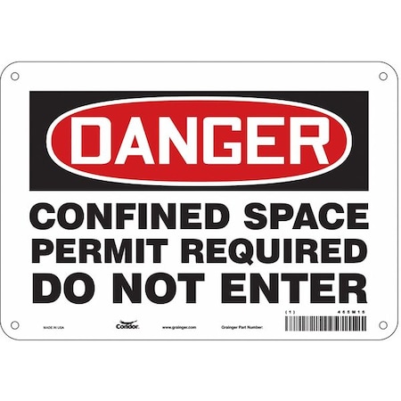 Condor Safety Sign, 7 in Height, 10 in Width, Aluminum, Vertical Rectangle, English, 465M16 465M16