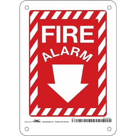 Condor Safety Sign, 7 in Height, 5 in Width, Aluminum, Vertical Rectangle, English 465N80