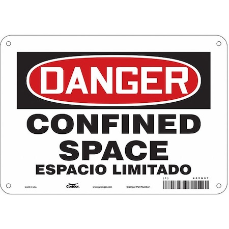 Condor Safety Sign, 7" H, 10" W, Aluminum, 465N07 465N07