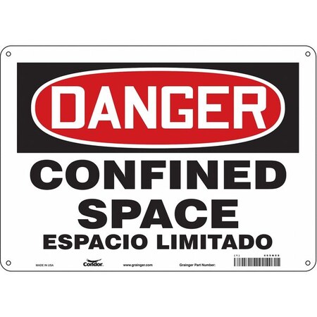 Condor Safety Sign, 10" H, 14" W, Aluminum, 465N08 465N08