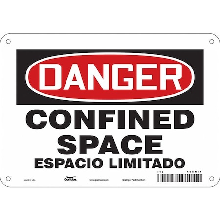 Condor Safety Sign, 7" H, 10" W, Plastic, 465N11 465N11