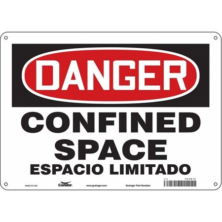 Condor Safety Sign, 10" H, 14" W, Plastic, 465N12 465N12