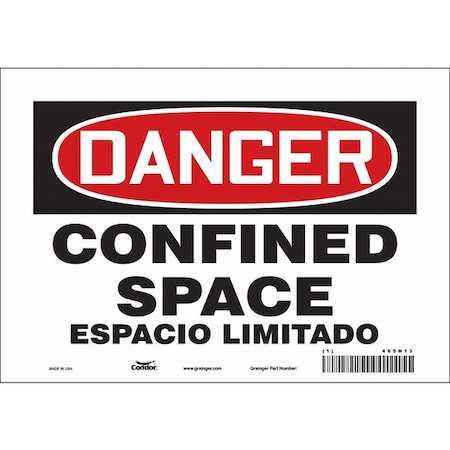 Condor Safety Sign, 7" H, 10" W, Vinyl, 465N13 465N13
