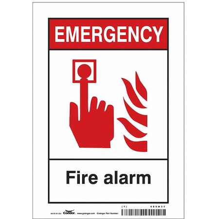 Condor Safety Sign, 10" Wx14" H, 0.004" Thickness 465N31