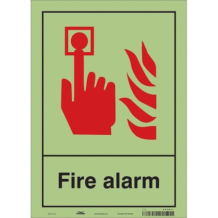 Condor Safety Sign, 14 in Height, 10 in Width, Glow Vinyl, Vertical Rectangle, English 465N47