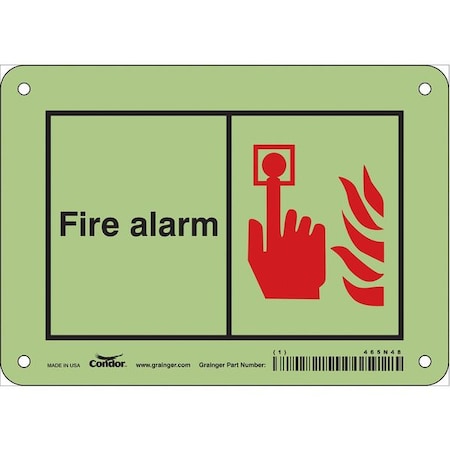 Condor Safety Sign, 5 in Height, 7 in Width, Polyethylene, Horizontal Rectangle, English 465N48